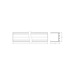 Ledvance LED-ljusslingor Profil Wide U-formad 26x26mm 100CM