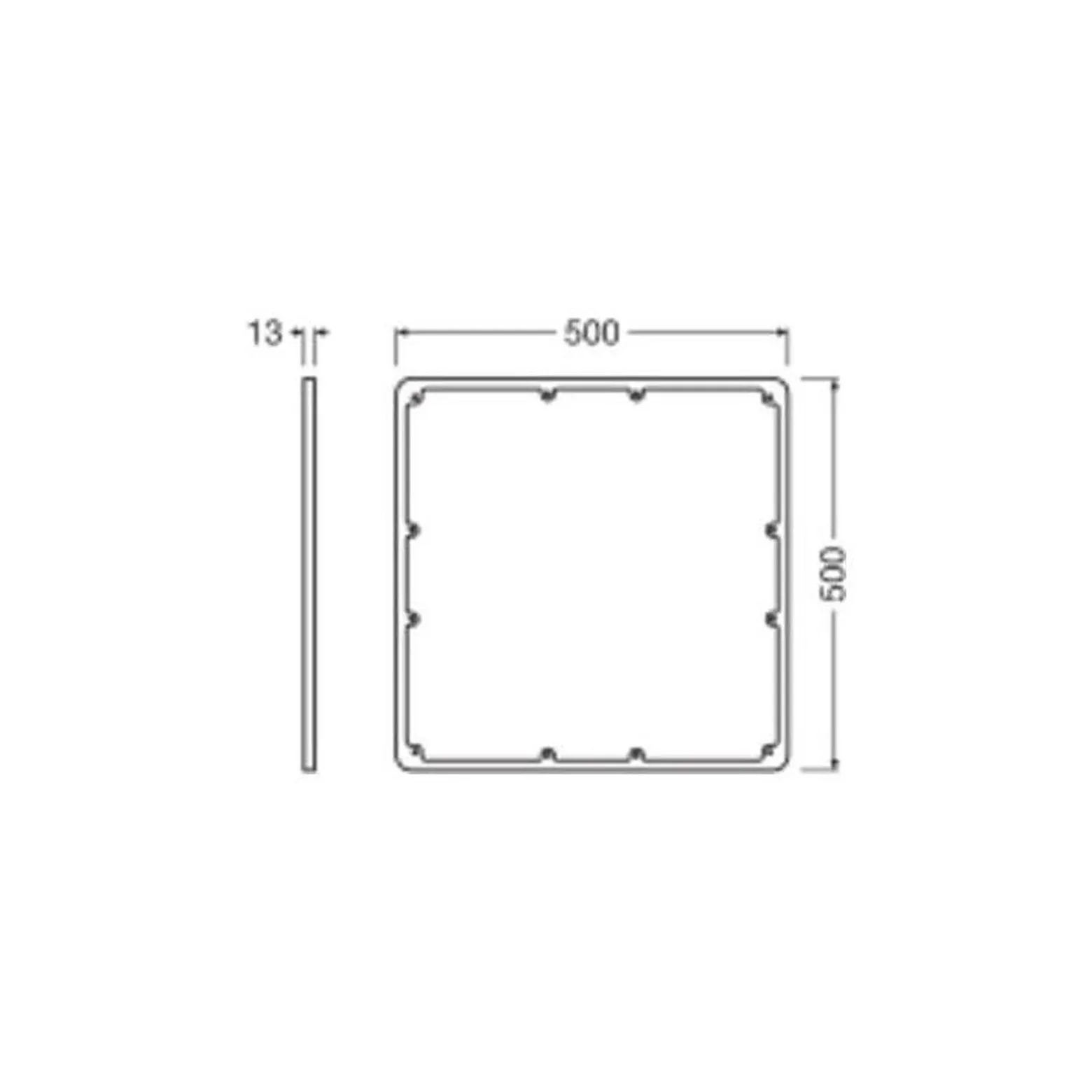 Ledvance Surface Flat Ram 500 Fyrkant