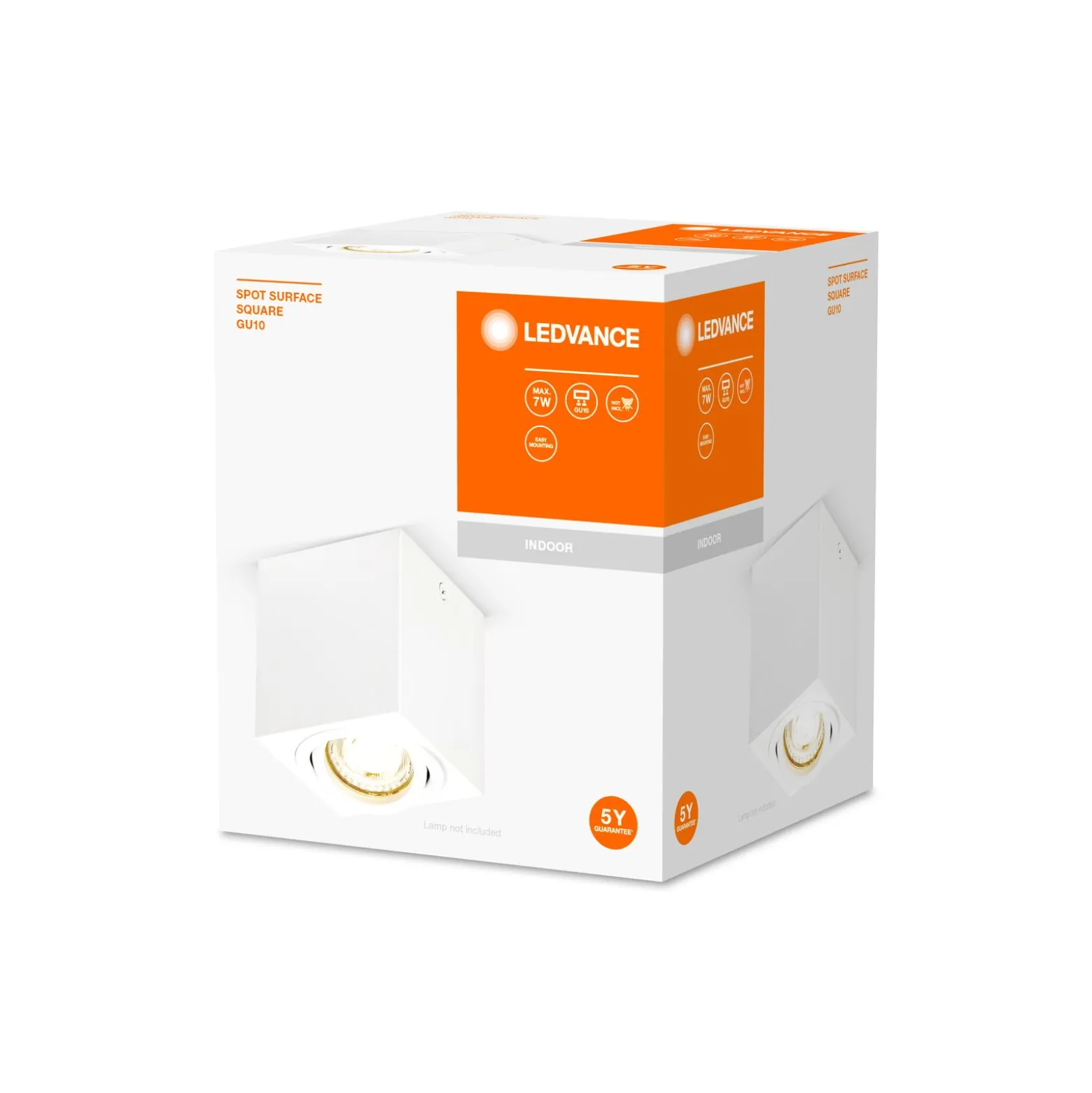Ledvance Surface Spot Fyrkant Vit| 80mmx80mm - Passande För GU10
