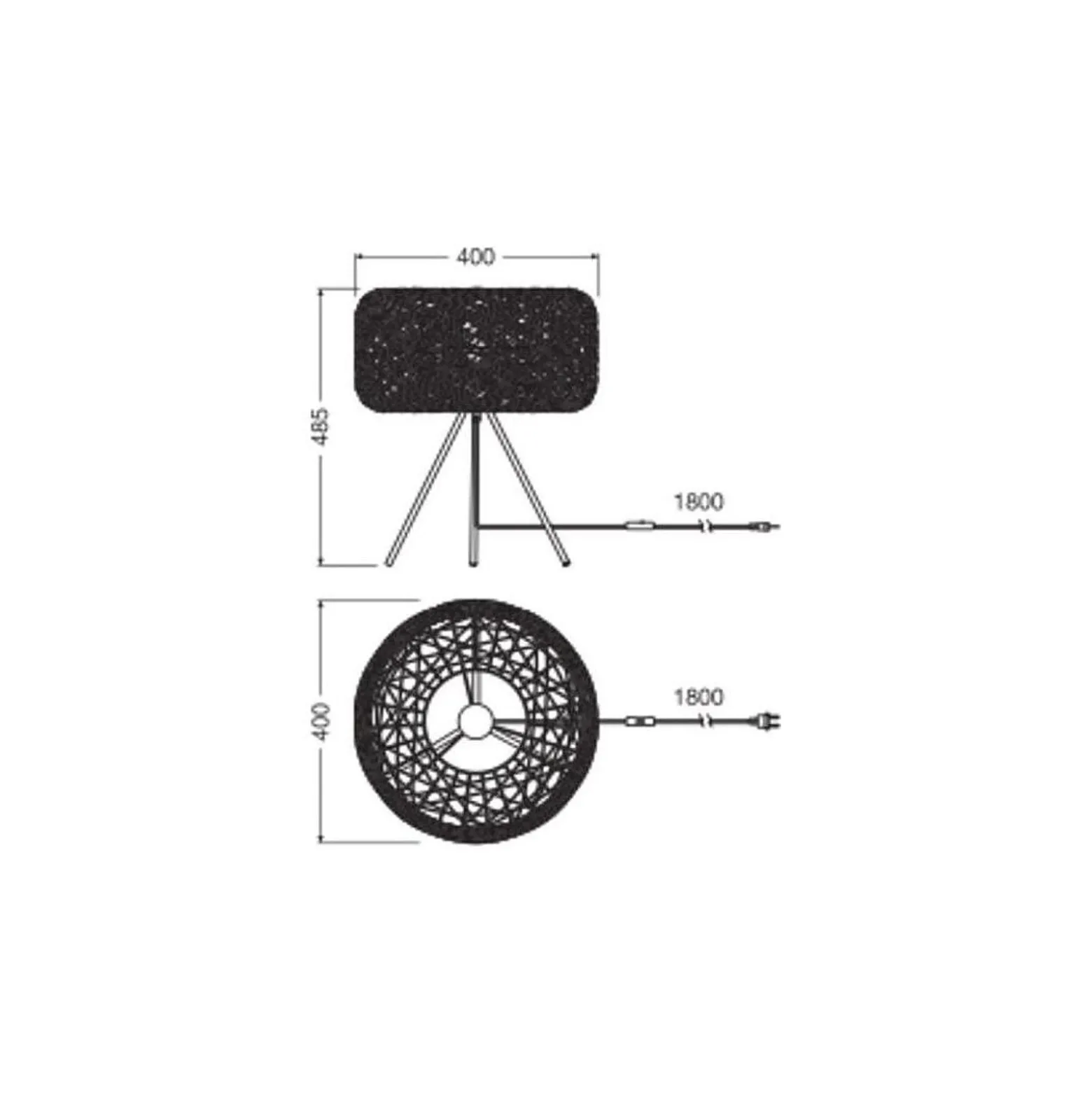 Ledvance Bordslampa Decor Bale Beige | Passande för 1x E27