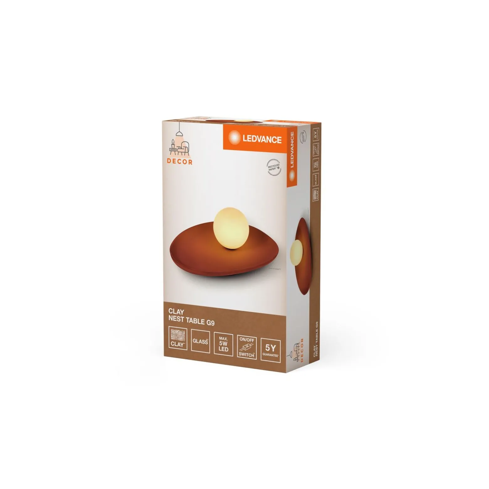 Ledvance Bordslampa Decor Nest Brun | Passande för 1x G9