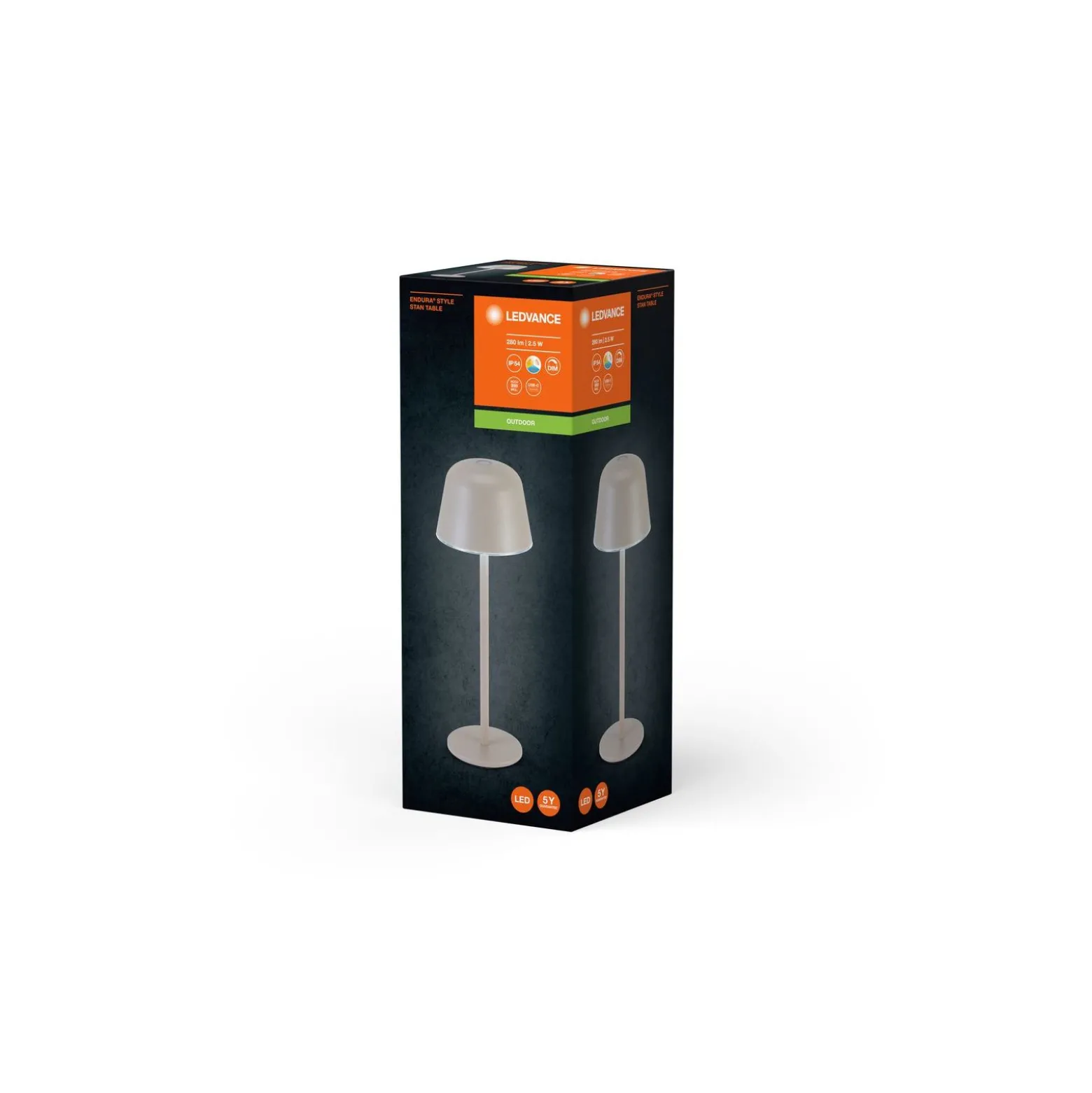 Ledvance Bordslampa Endura Stil Beige 2W 200lm - 827-865 CCT | Dimbar - med USB