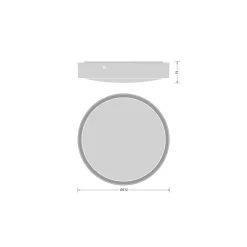 Ledvance Bulkhead Runda Nöd UV-Resistant Vit 20.5W 2300lm - 840 Kallvit | IP65 - Rörelsesensor, Ljussensor