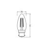 Ledvance Classic LED B22 Kronljus Filament Klar 3.4W 470lm - 827 Extra Varm Vit | Ersättare 40W