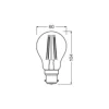 Ledvance Classic LED B22 Päron Filament Klar 5.9W 806lm - 827 Extra Varm Vit | Ersättare 60W