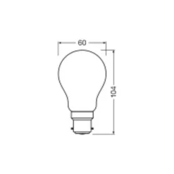 Ledvance Classic LED B22 Päron Matt 5.9W 806lm - 827 Extra Varm Vit | Ersättare 60W