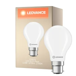 Ledvance Classic LED B22 Päron Matt 3.4W 470lm - 827 Extra Varm Vit | Ersättare 40W