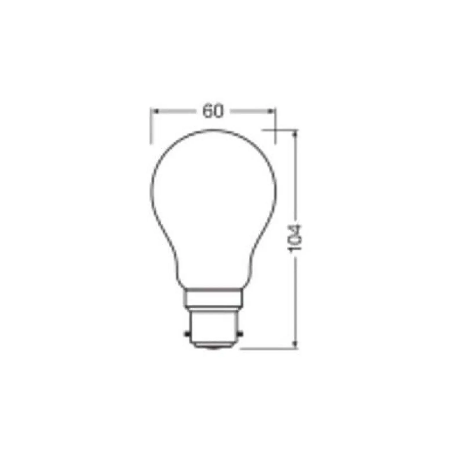 Ledvance Classic LED B22 Päron Matt 5.9W 806lm - 827 Extra Varm Vit | Dimbar - Ersättare 60W