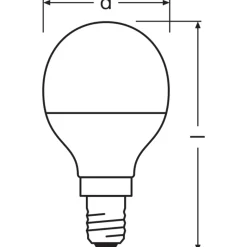 Ledvance Classic LED E14 Boll Matt 4.9W 470lm - 827 Extra Varm Vit | Ersättare 40W