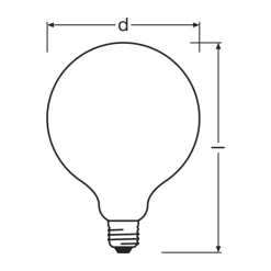 Ledvance Classic LED E27 Globe Filament Matt 7.5W 1055lm - 827 Extra Varm Vit | Dimbar - Ersättare 75W