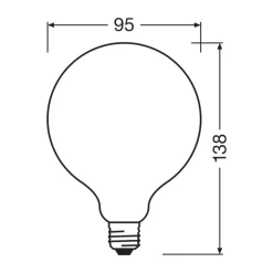 Ledvance Classic LED E27 Globe Filament Klar 11W 1521lm - 940 Cool white | Bästa färgåtergivning - Dimbar - Ersättare 100W