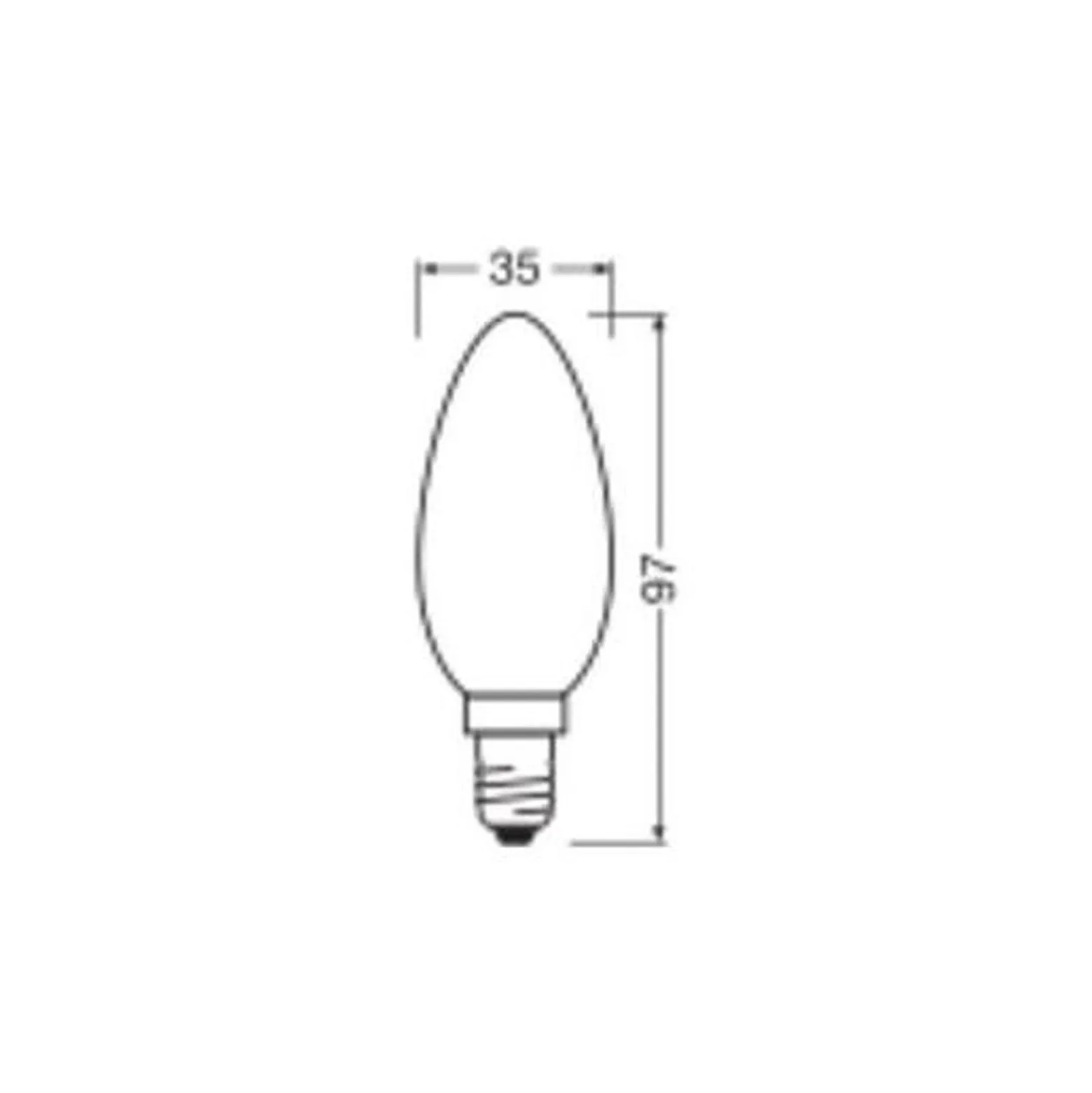 Ledvance Classic LED E14 Kronljus Matt 3.4W 470lm - 827 Extra Varm Vit | Dimbar - Ersättare 40W