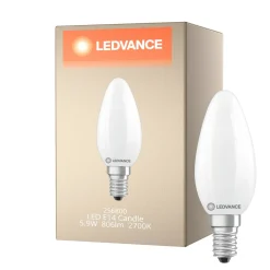 Ledvance Classic LED E14 Kronljus Matt 5.9W 806lm - 827 Extra Varm Vit | Dimbar - Ersättare 60W