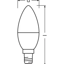 Ledvance Classic LED E14 Kronljus Matt 4.9W 470lm - 827 Extra Varm Vit | Ersättare 40W