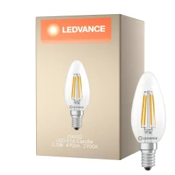 Ledvance Classic LED E14 Kronljus Filament Klar 2.5W 470lm - 827 Extra Varm Vit | Dimbar - Ersättare 40W