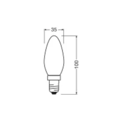 Ledvance Classic LED E14 Kronljus Matt 2.5W 470lm - 827 Extra Varm Vit | Dimbar - Ersättare 40W