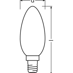 Ledvance Classic LED E14 Kronljus Filament Matt 5.5W 806lm - 827 Extra Varm Vit | Ersättare 60W