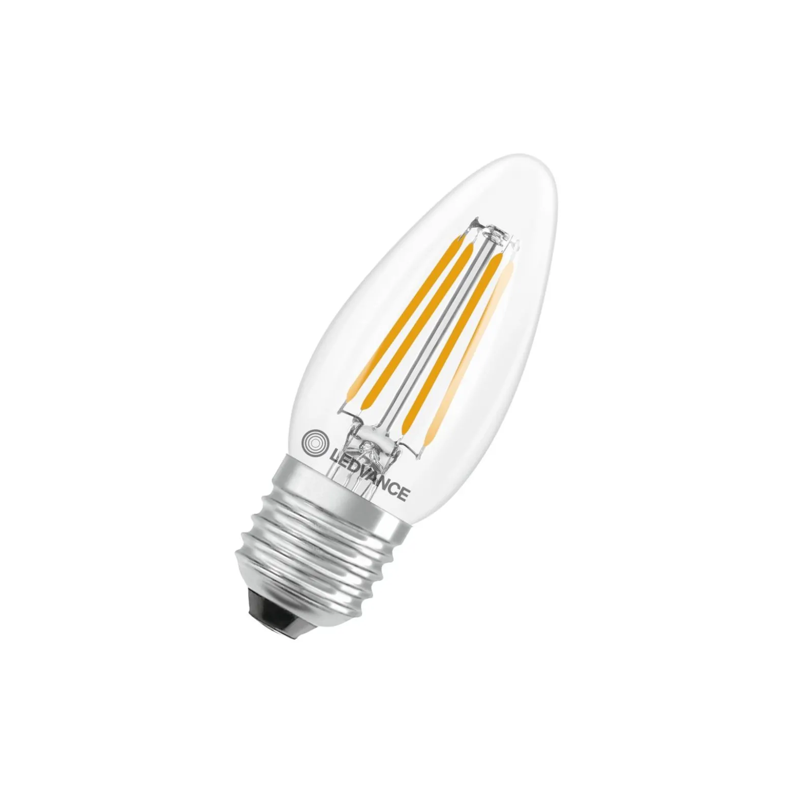 Ledvance Classic LED E27 Kronljus Filament Klar 3.4W 470lm - 827 Extra Varm Vit | Ersättare 40W