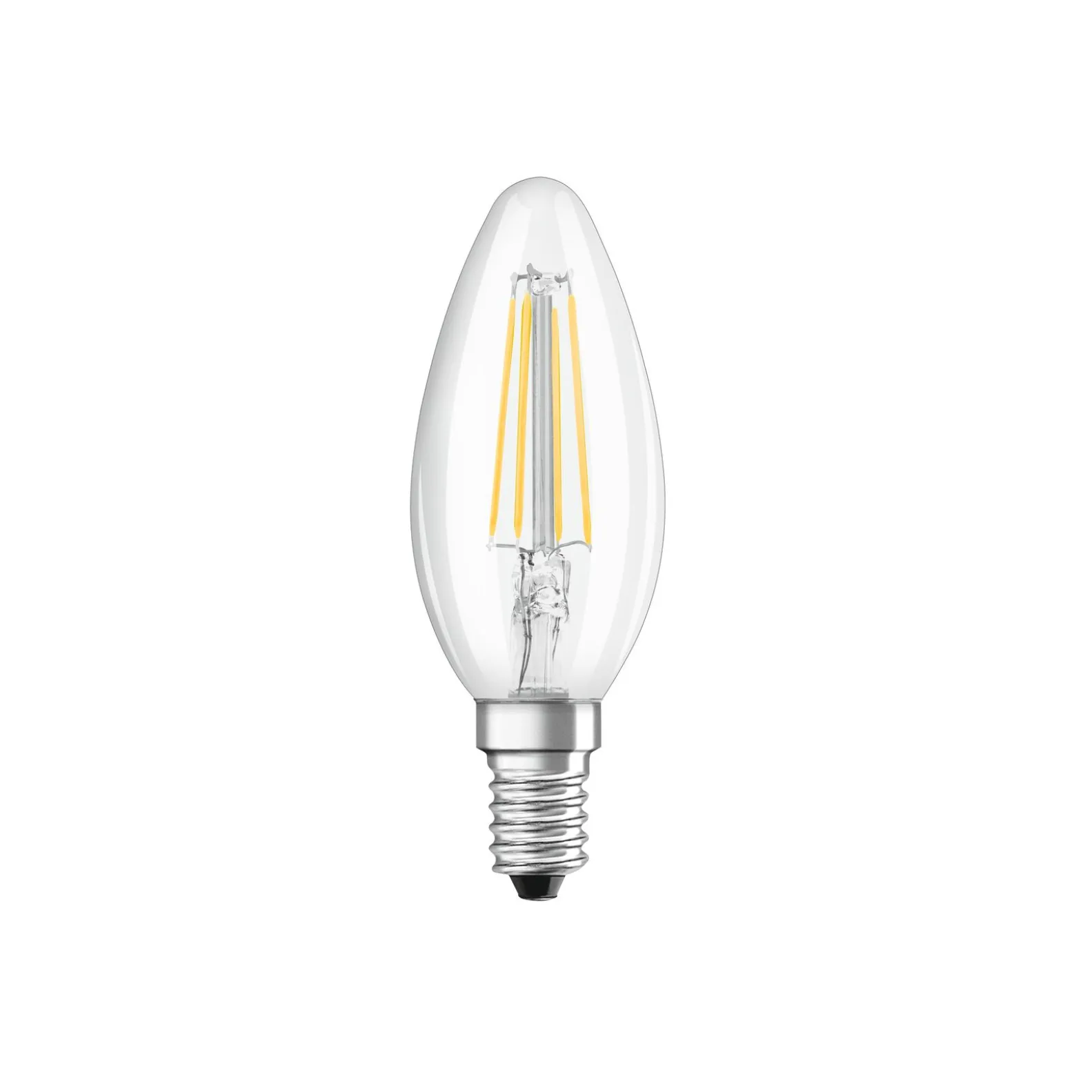 Ledvance Classic LED E14 Kronljus Filament Klar 4.2W 470lm - 927 Extra Varm Vit | Bästa färgåtergivning - Dimbar - Ersättare 40W