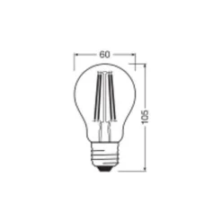 Ledvance Classic LED E27 Päron Filament Klar 5.9W 806lm - 827 Extra Varm Vit | Ersättare 60W