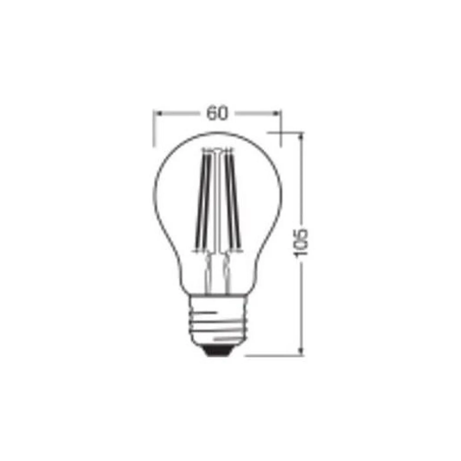 Ledvance Classic LED E27 Päron Filament Klar 5.9W 806lm - 827 Extra Varm Vit | Ersättare 60W