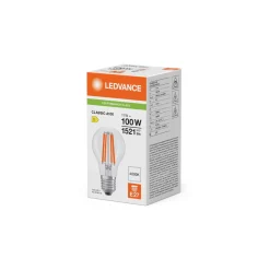 Ledvance Classic LED E27 Päron Filament Klar 11W 1521lm - 840 Kallvit| Ersättare 100W