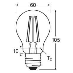 Ledvance Classic LED E27 Päron Filament Klar 7.5W 1055lm - 840 Kallvit | Ersättare 75W