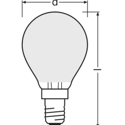 Ledvance Classic LED E14 Päron Filament Matt 2.5W 250lm - 827 Extra Varm Vit | Ersättare 25W