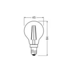 Ledvance Classic LED E14 Päron Filament Klar 1.8W 250lm - 827 Extra Varm Vit | Ersättare 25W