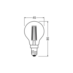 Ledvance Classic LED E14 Päron Filament Klar 2.2W 470lm - 827 Extra Varm Vit | Ersättare 40W