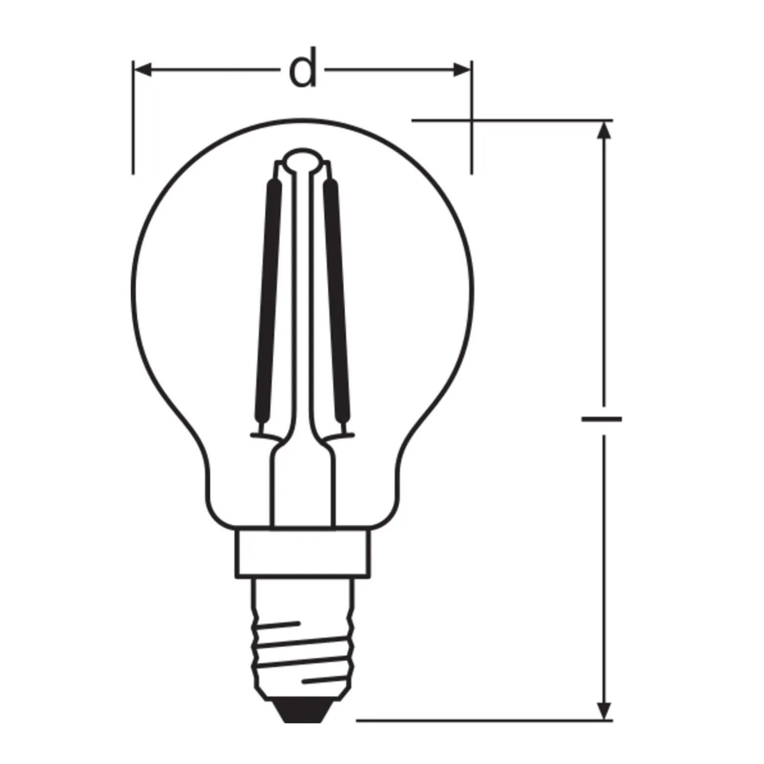 Ledvance Classic LED E14 Päron Filament Klar 2.5W 250lm - 827 Extra Varm Vit | Ersättare 25W