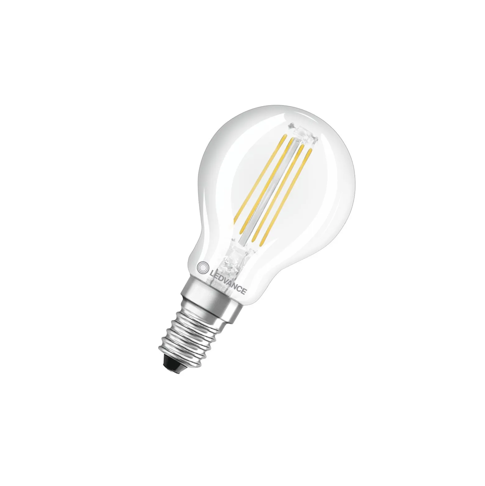Ledvance Classic LED E14 Päron Filament Klar 3.4W 470lm - 940 Cool white | Bästa färgåtergivning - Dimbar - Ersättare 40W