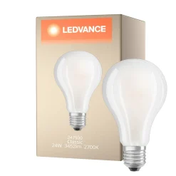 Ledvance Classic LED E27 Päron Filament Matt 24W 3452lm - 827 Extra Varm Vit | Ersättare 200W