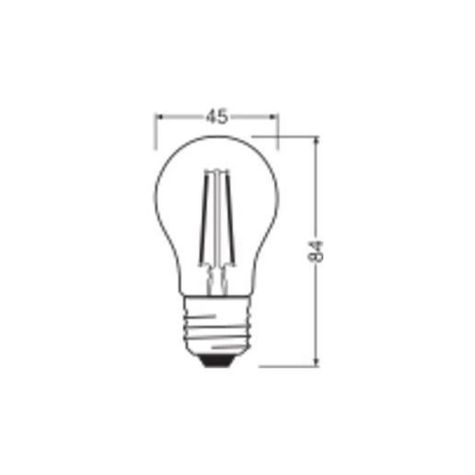 Ledvance Classic LED E27 Päron Filament Klar 1W 136lm - 827 Extra Varm Vit | Ersättare 15W
