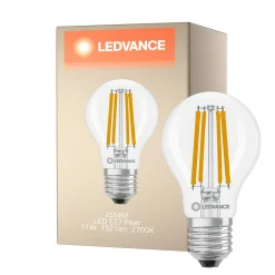 Ledvance Classic LED E27 Päron Filament Klar 11W 1521lm - 827 Extra Varm Vit | Ersättare 100W