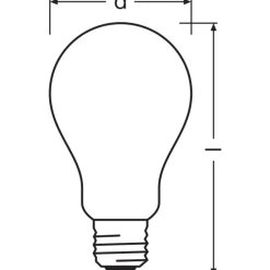Ledvance Classic LED E27 Päron Filament Matt 17W 2452lm - 840 Kallvit | Ersättare 150W