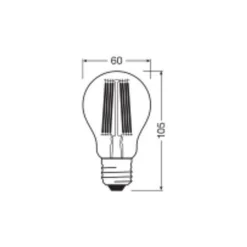 Ledvance Classic LED E27 Päron Filament Klar 5W 1055lm - 827 Extra Varm Vit | Dimbar - Ersättare 75W