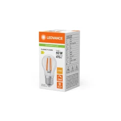Ledvance Classic LED E27 Päron Filament Klar 3.4W 470lm - 827 Extra Varm Vit | Dimbar - Ersättare 40W
