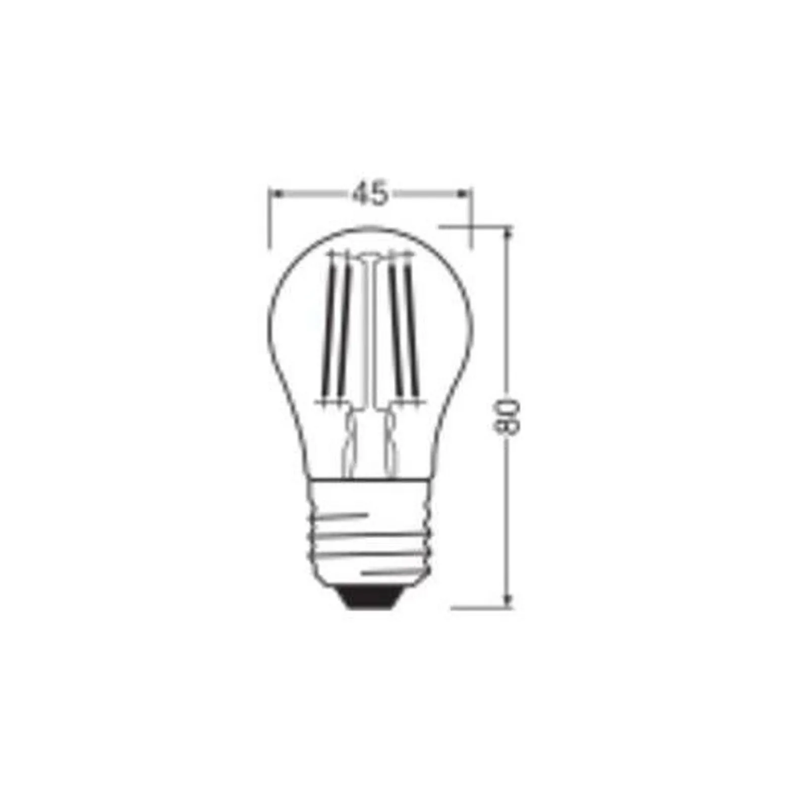 Ledvance Classic LED E27 Päron Filament Klar 3.4W 470lm - 827 Extra Varm Vit | Dimbar - Ersättare 40W