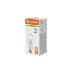 Ledvance Classic LED E27 Päron Filament Klar 3.4W 470lm - 827 Extra Varm Vit | Ersättare 40W