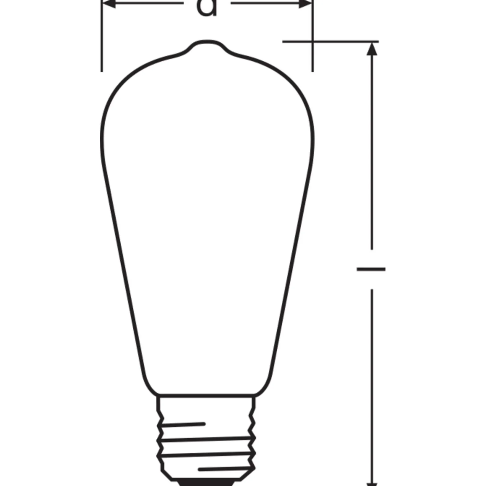 Ledvance Classic LED E27 Päron Filament Matt 6.5W 730lm - 827 Extra Varm Vit | Ersättare 55W