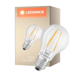 Ledvance Classic LED E27 Päron Filament Klar 6.5W 806lm - 840 Kallvit | Ersättare 60W