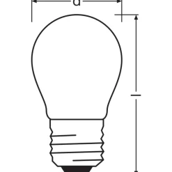 Ledvance Classic LED E27 Päron Filament Matt 2.8W 250lm - 827 Extra Varm Vit | Dimbar - Ersättare 25W