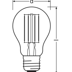 Ledvance Classic LED E27 Päron Filament Klar 7.5W 1055lm - 940 Cool white | Bästa färgåtergivning - Dimbar - Ersättare 75W