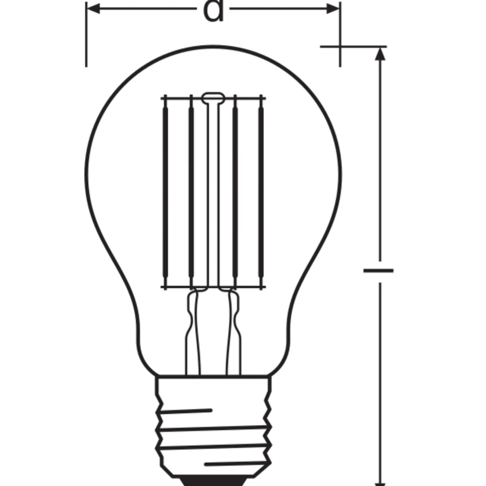 Ledvance Classic LED E27 Päron Filament Klar 7.5W 1055lm - 940 Cool white | Bästa färgåtergivning - Dimbar - Ersättare 75W