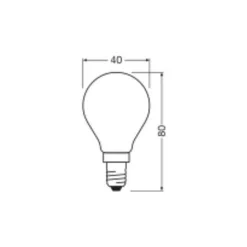 Ledvance Classic LED E14 Päron Matt 3.4W 470lm - 827 Extra Varm Vit | Dimbar - Ersättare 40W