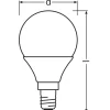 Ledvance Classic LED E14 Päron Matt 4.9W 470lm - 827 Extra Varm Vit | Dimbar - Ersättare 40W