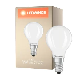Ledvance Classic LED E14 Päron Matt 5.9W 806lm - 827 Extra Varm Vit | Ersättare 60W