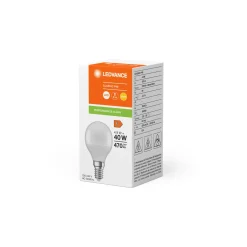 Ledvance Classic LED E14 Päron Matt 4.9W 470lm - 827 Extra Varm Vit | Ersättare 40W