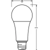 Ledvance Classic LED E27 Päron Matt 14W 1521lm - 827 Extra Varm Vit | Dimbar - Ersättare 100W